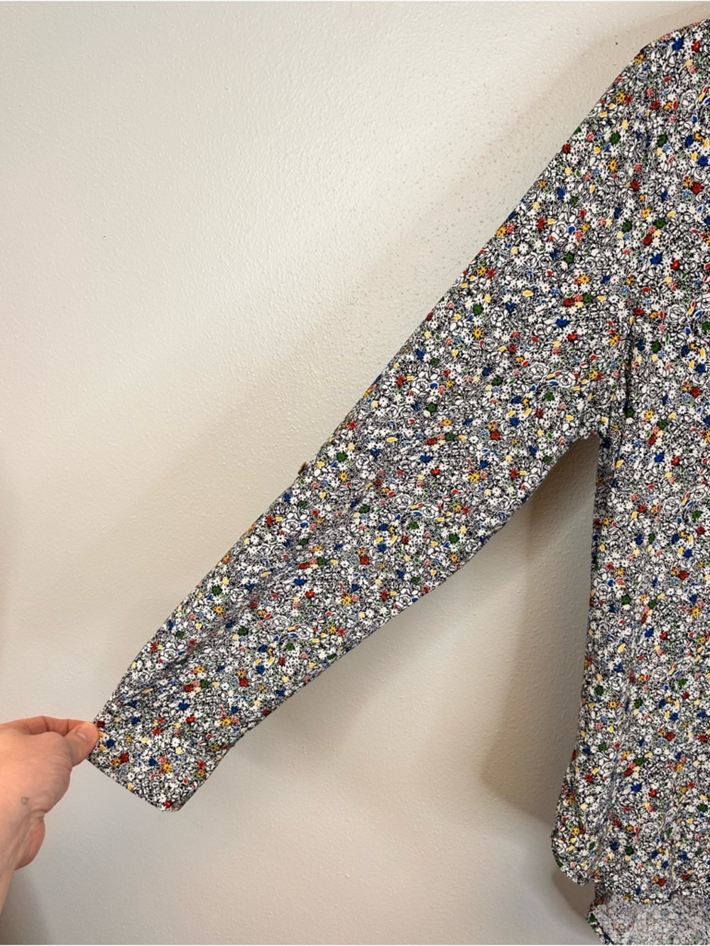Floral Blouse Multicolor Button Up Career Spring Summer Lightweight Casual Work - Picture 6 of 13